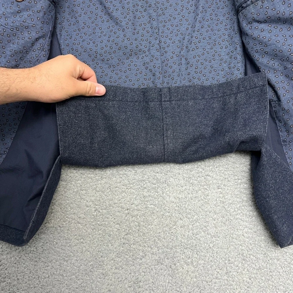 Bugatti Blazer Mens 50R Blue Excellent‎ Two Button Textured European Sport Coat
